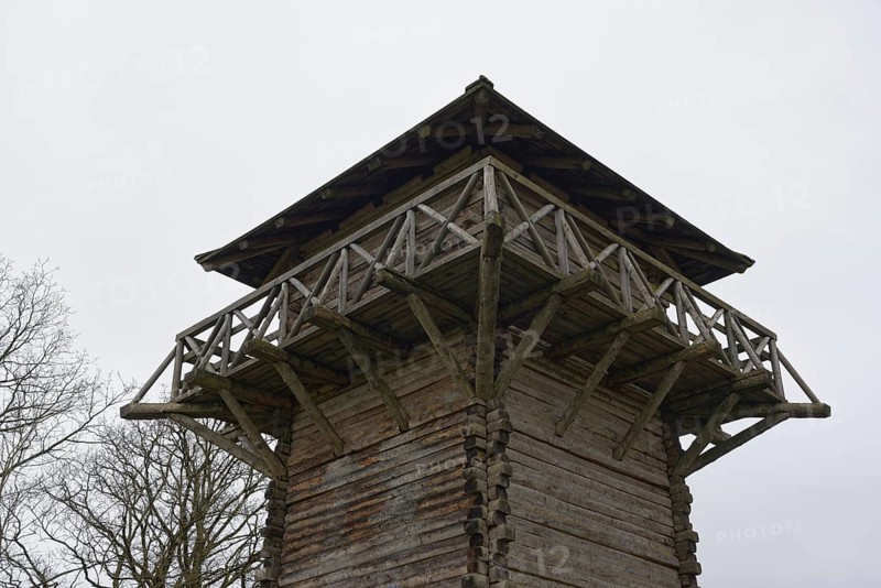 Limes tower, watchtower, border tower, Roman period, Romans, Limes, Mainhardt-Gailsbach, Swabian-Franconian Forest nature park Park, Mainhardt, Schwäbisch Hall, Hohenlohe, Heilbronn-Franconia, Baden-Württemberg, Germany, Europe
