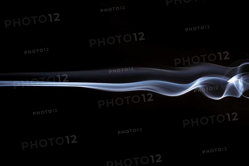 White smoky swirls abstract black background