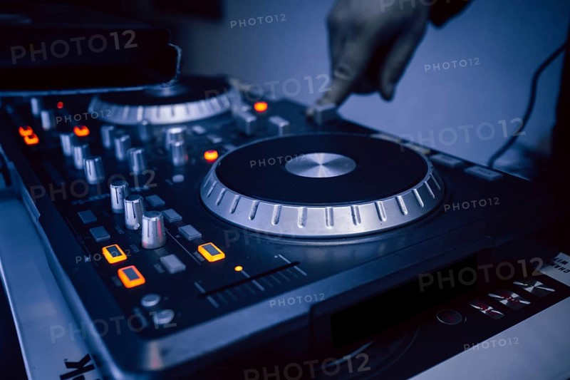 Dj console and hand, night, club