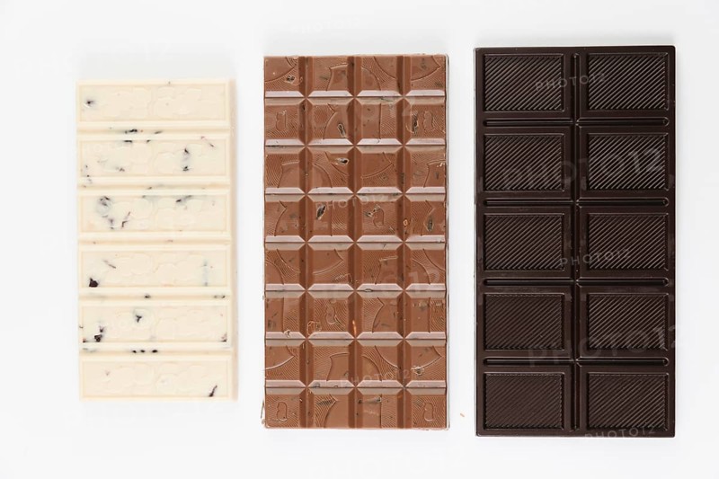 Top view chocolate bars. High resolution photo