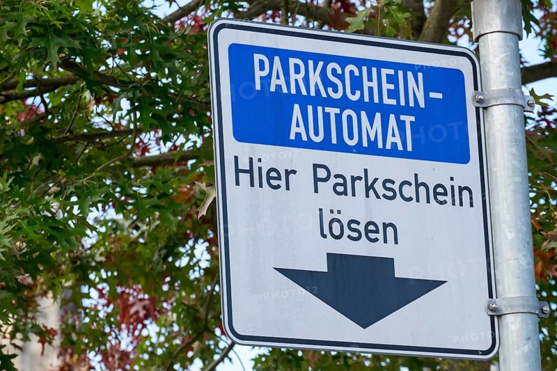 Parking ticket machine sign