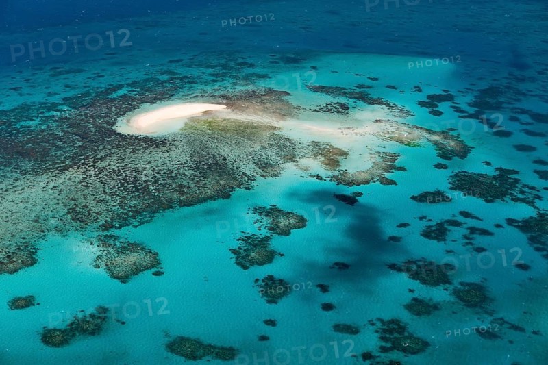 Aerial view of the Great Barrier Reef, Queensland, Australia, Oceania