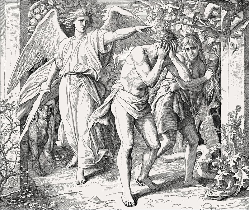 Expulsion, by Julius Schnorr von Carolsfeld, 1860