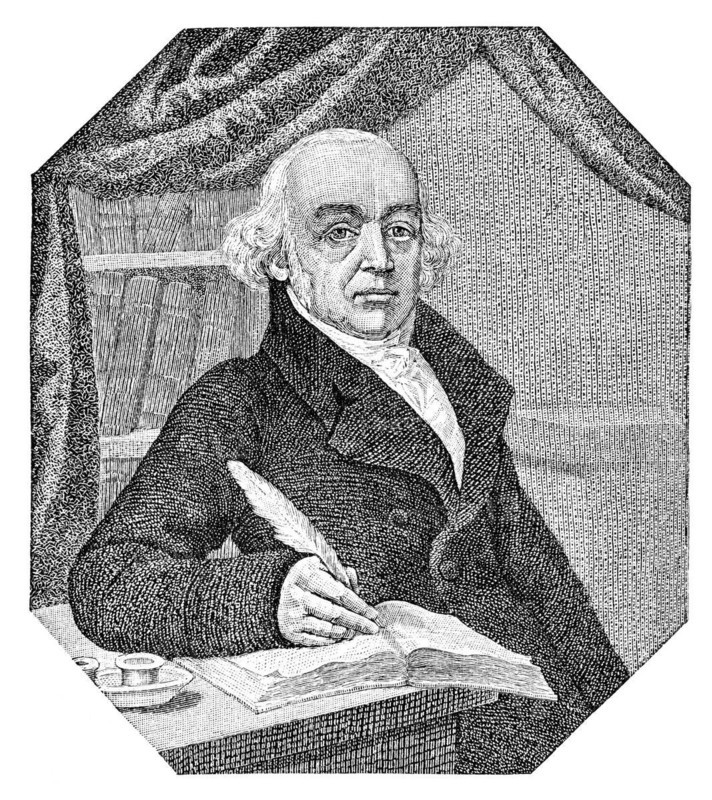 Christian Friedrich Samuel Hahnemann (1755-1843) was a German physician, known for creating an alternative form of medicine called homeopathy. Illustration originally published in a magazine printed in 1880. due to the old age