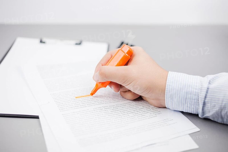Business concept with contract marker