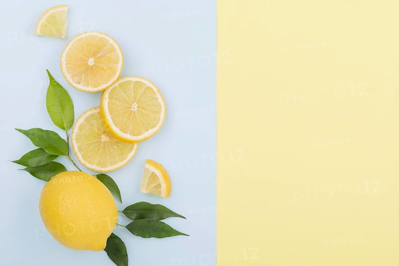Top view organic lemon with copy space. Resolution and high quality beautiful photo
