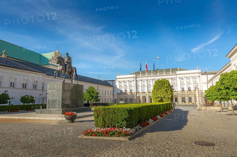 President Palace in Warsaw, Poland. Warszawa old town
