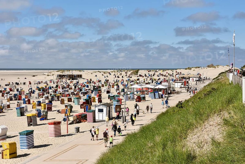 Lower Wandelbahn with beach, Borkum, East Frisian Island, East Frisia, Lower Saxony, Germany, Europe
