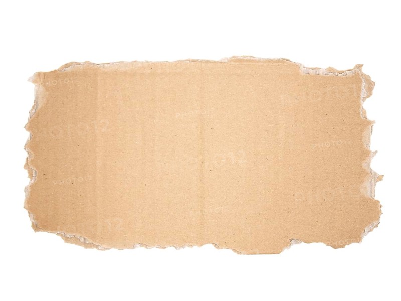 Frayed cardboard sign