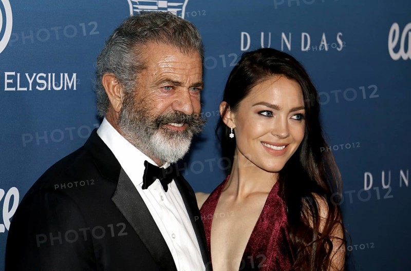 Mel Gibson and Rosalind Ross at the Art Of Elysium's 12th Annual Heaven Celebration held at the Private Venue in Los Angeles, USA on January 5, 2019