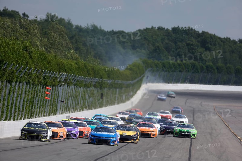 NASCAR Cup Series Driver, William Byron (24) races for the HighPoint.com 400 at the Pocono Raceway in Long Pond PA