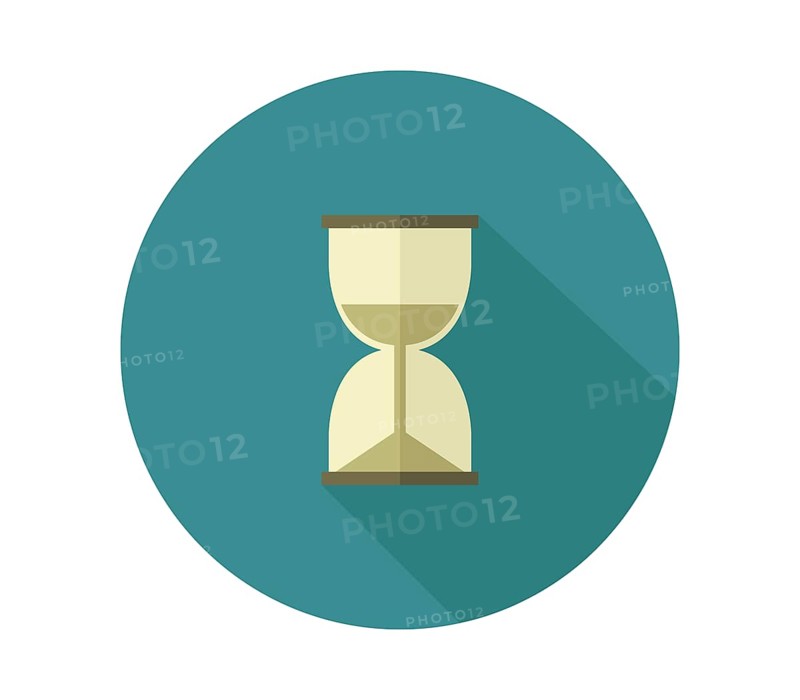 Hourglass icon illustrated in vector on white background
