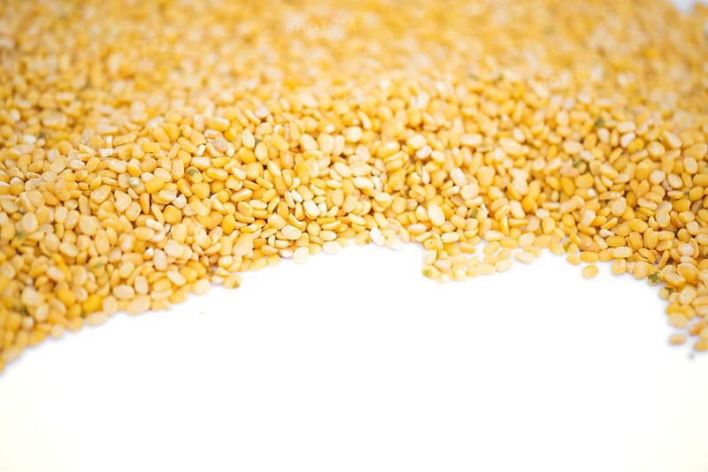 The pile of Gram pulses, Split Chickpeas, and Lentil Pulses