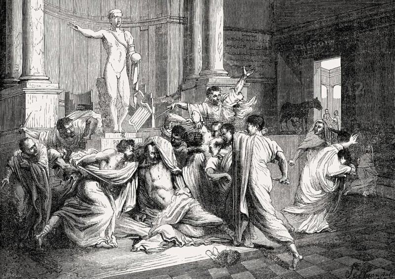 Death of Gaius Julius Caesar, 100, 44 BC, Roman statesman