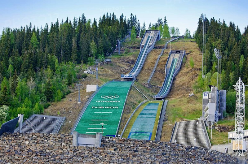 Lysgards Ski Jump, Lillehammer Olympic Park, Lillehammer, Oppland Province, Norway, ski jumping facility, ski jumping, ski jumps, Klein Hamar, Lysgardsbakkene, Europe