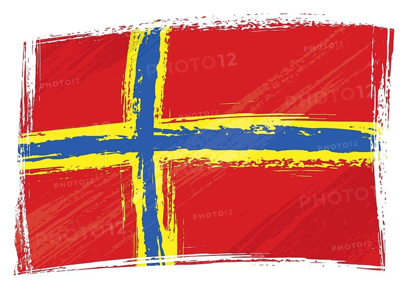 Orkney flag created in grunge style