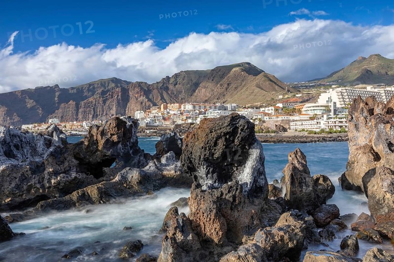 Rock formations on the coast near La Arena, Tenerife