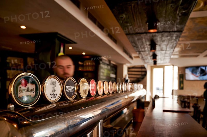 Prague Czech Republic. An historical beer house in old town