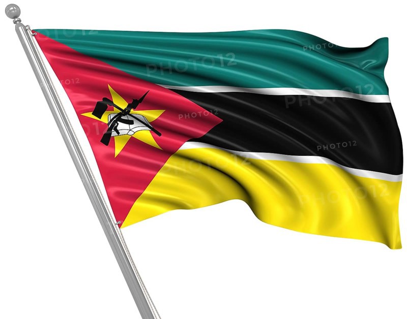 Flag of Mozambique, This is a computer generated and 3d rendered image