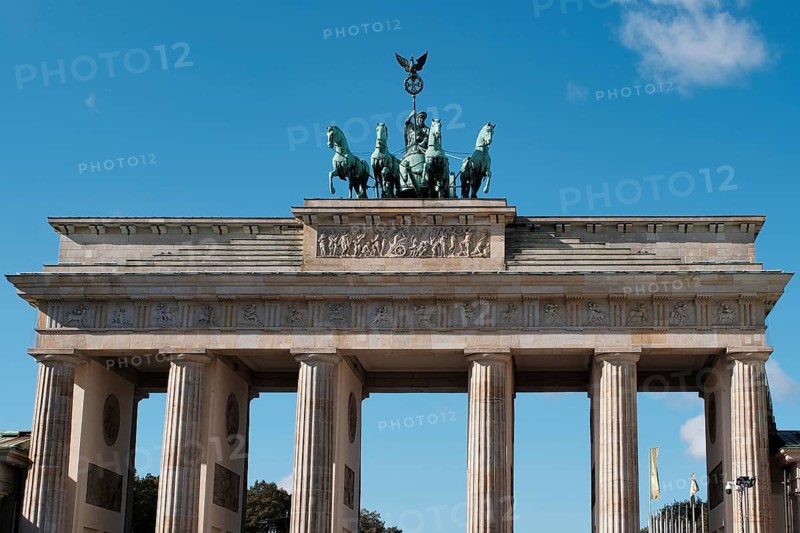 Brandenburg Tor in Berlin with Quadriga, Berlin, Germany, Europe