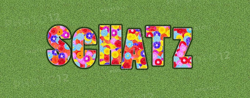According to a survey from May 2023, the pet name Schatz is among the 10 most popular pet names in Germany, lovers, graphic design, illustration, text, word written out, flower theme, love, colourful, colourful, colourful