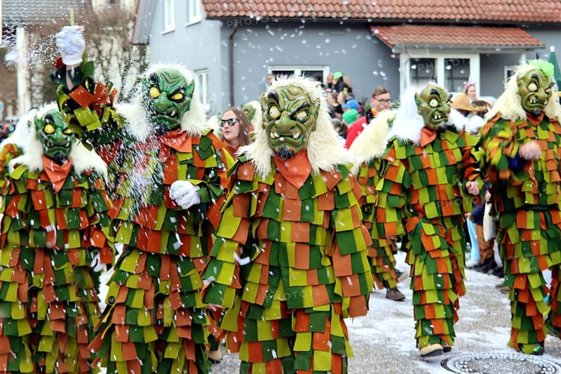 Large Swabian-Alemannic carnival parade