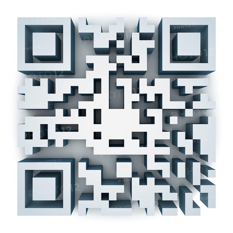 QR Code, 3d rendered image