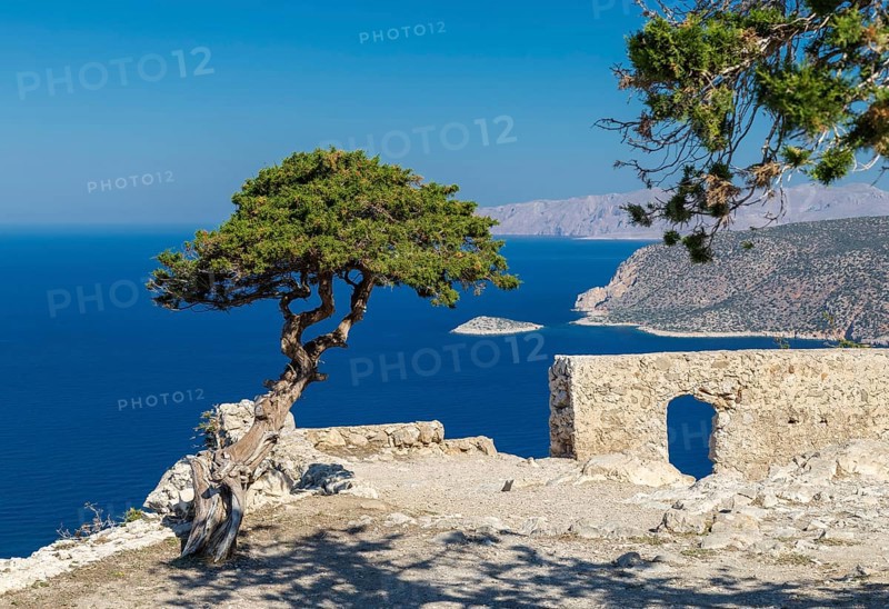 Monolithos castle ruins, Rhodes, Greece, Europe