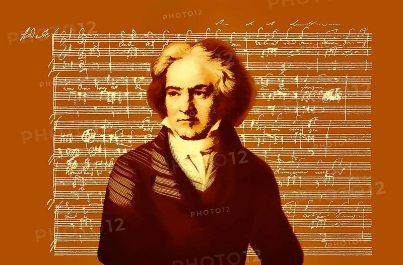 Hand-written musical notation, love song, Zärtliche Liebe, 1795, Ludwig van Beethoven, 1770 -1827, German composer