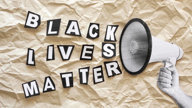 Black lives matter concept text