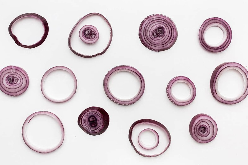 Top view onion rings. High resolution photo