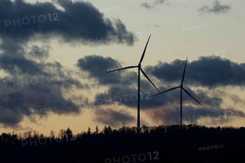 Wind turbine in the Swabian-Franconian Forest nature park Park, wind power, wind energy, wind turbine, renewable energies, energy transition, Mainhardter Wald, Schwäbisch Hall, Germany, Europe