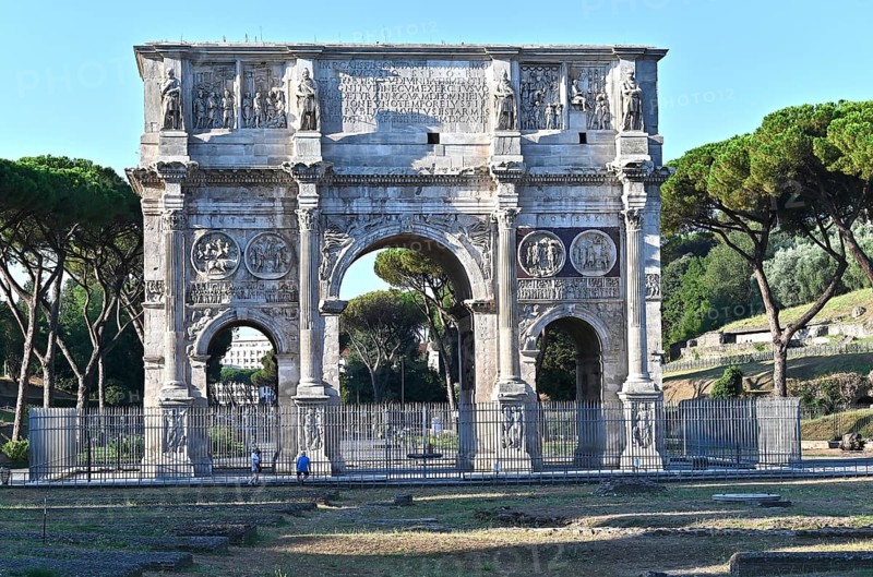 Constantine's Arch, and the pine trees