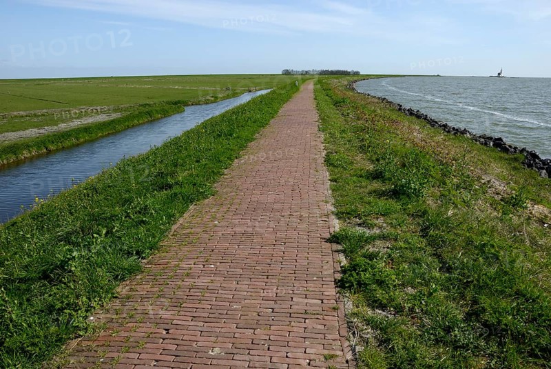 Dam road on Marken, Holland
