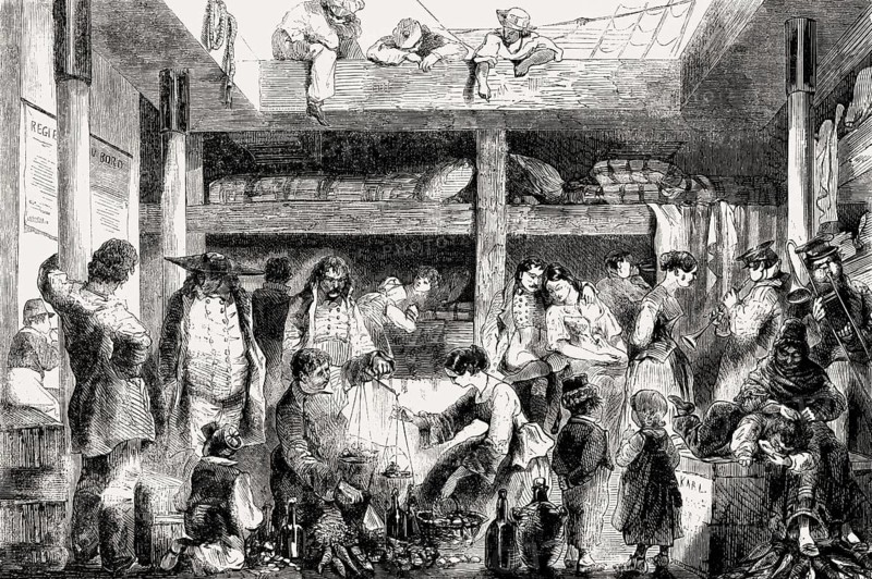 German Emigration, port of Le Havre, Normandy, France, 1857, Europe