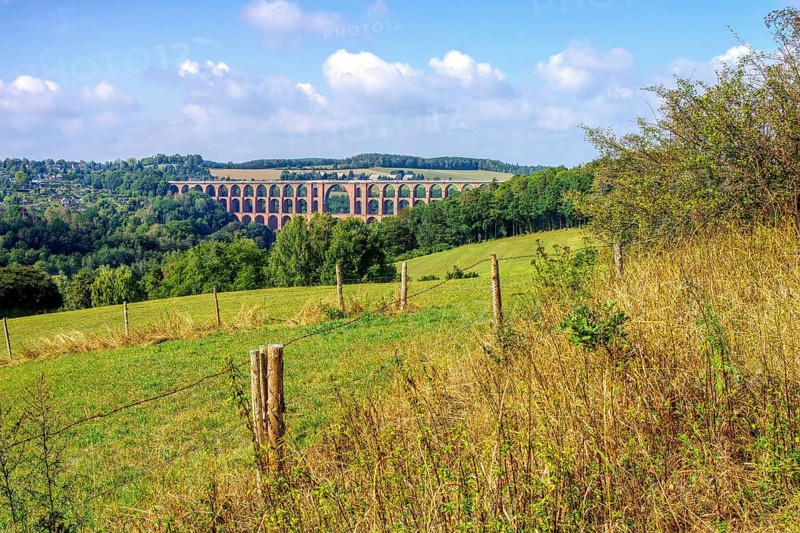 Göltzschtalbrücke in Vogtland in Germany, Göltzsch Viaduct railway bridge in Saxony, Germany, Worlds largest brick bridge, Europe