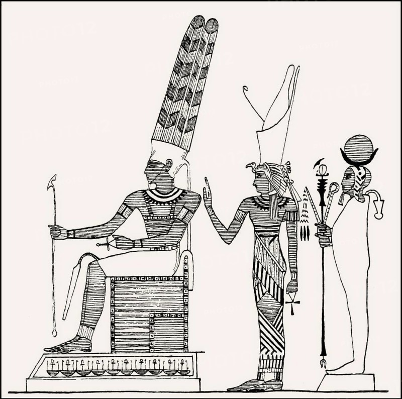 Amun, Isis and Khonsu, major deities in ancient Egyptian religion