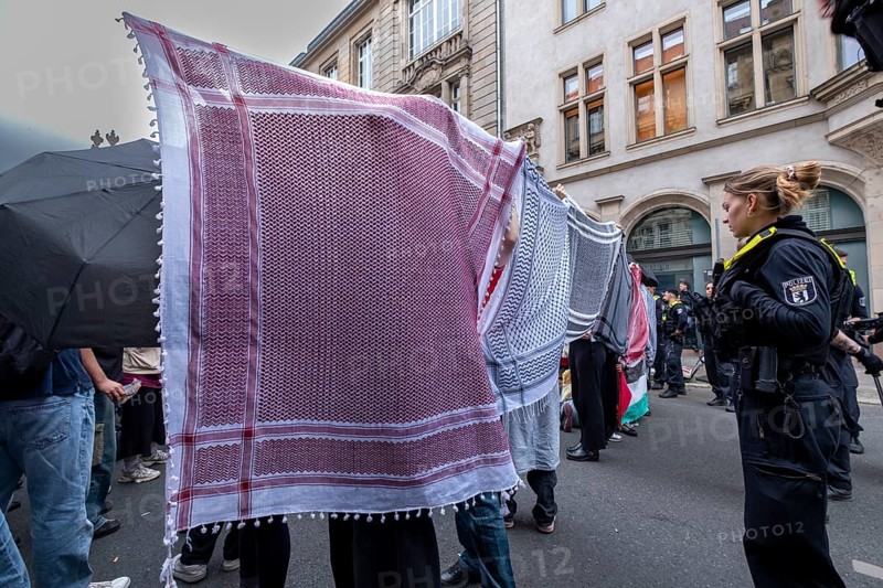 Germany, Berlin, 22 May 2024, Pro-Palestine demonstrators occupy HU building, social science institute of Berlin's Humboldt University, Europe