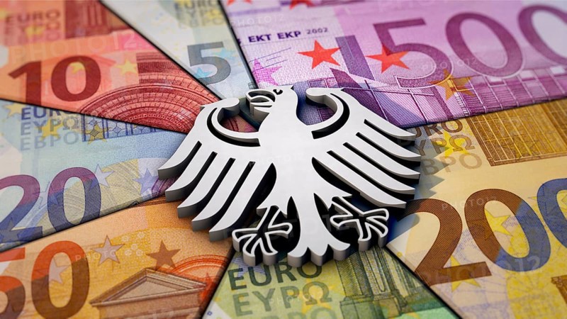 Symbolic image on the topic of the federal budget, finances, expenditure, etc. in Germany