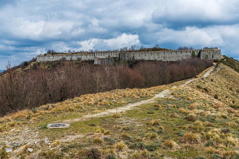 Forte Monte Ratti, one of the fortifications on the hills around Genoa, in Italy