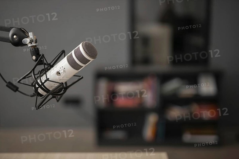 Side view radio microphone with copy space. Resolution and high quality beautiful photo