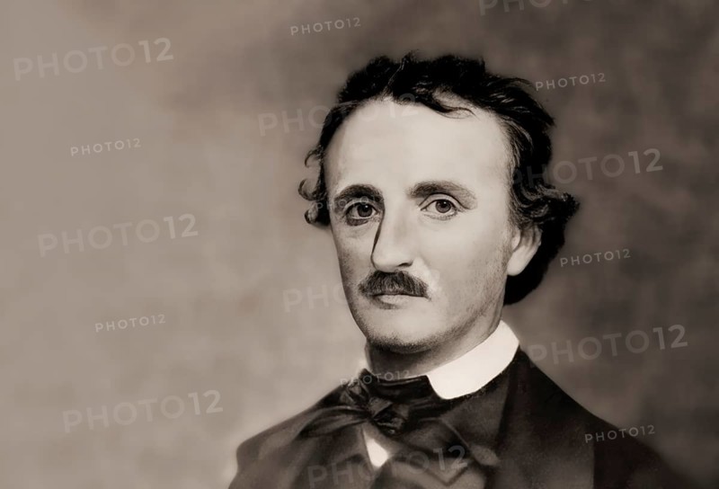 Portrait of Edgar Allan Poe, 1809 – 1849, American writer, digitally edited according to a photograph