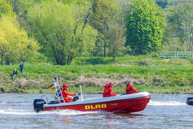 Rescue boat of the DLRG