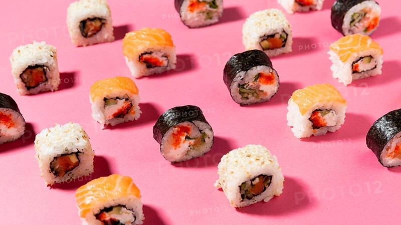 Variety sushi rolls