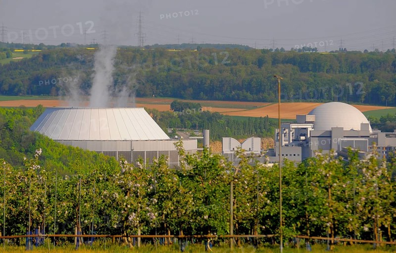 Nuclear power plant after shutdown of unit 1 in Neckarwestheim