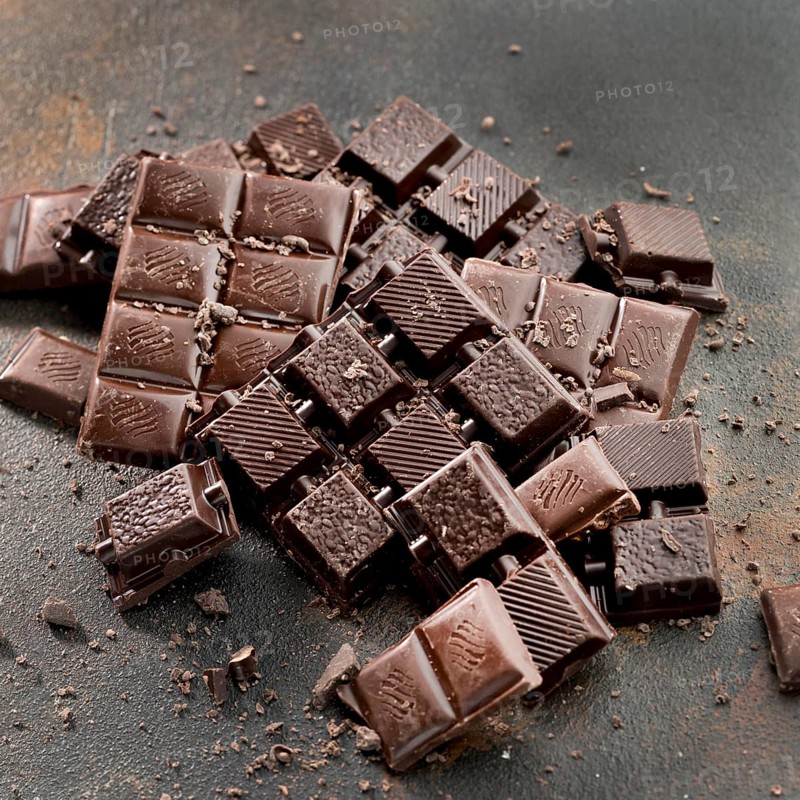 Close up view delicious chocolate tablets