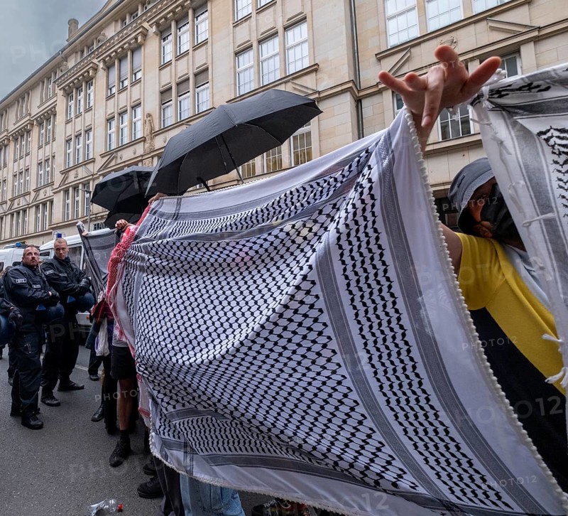Germany, Berlin, 22 May 2024, Pro-Palestine demonstrators occupy HU building, social science institute of Berlin's Humboldt University, Europe