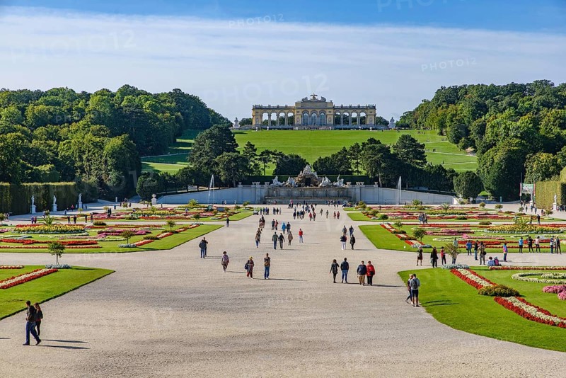 Gardens of Schönbrunn Palace in Vienna, Austria, Europe
