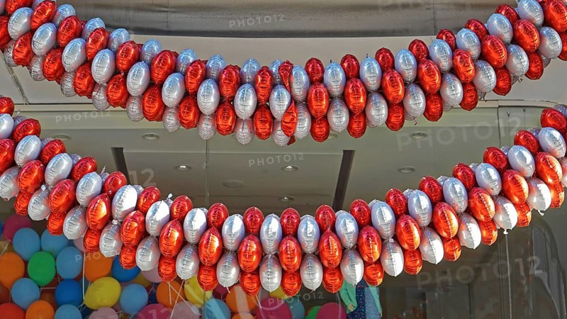 Helium balloon decoration for opening ceremony
