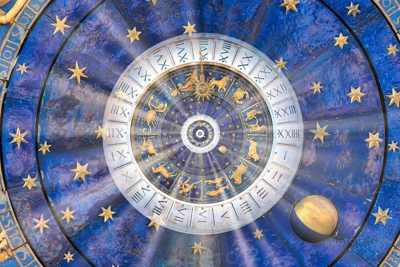 Astrological zodiac background. Vintage illustration art, grunge design. Concept of destiny, fortune, esoteric, magic, mysterious